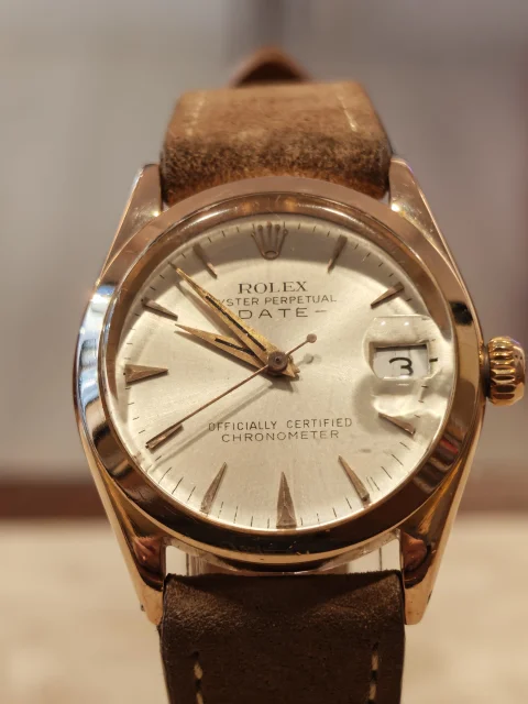 Rolex Date Ref.6624 in Oro Rosa 31mm
