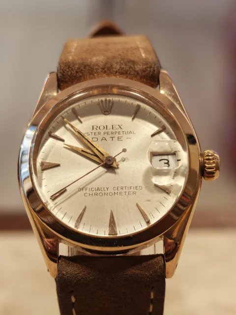 Rolex Date Ref.6624 in Oro Rosa 31mm 10