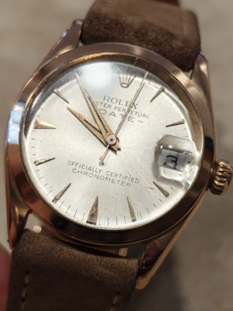 Rolex Date Ref.6624 in Oro Rosa 31mm 8