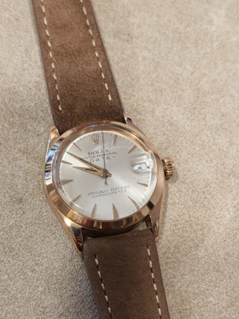 Rolex Date Ref.6624 in Oro Rosa 31mm 3