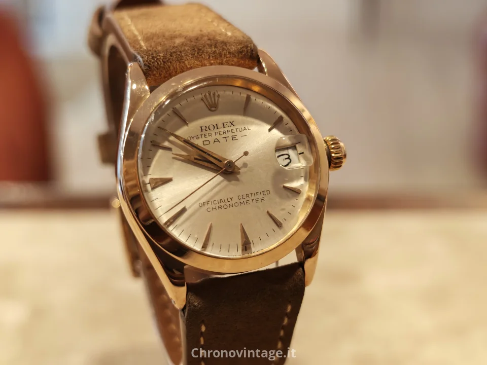 Rolex Date Ref.6624 in Oro Rosa 31mm